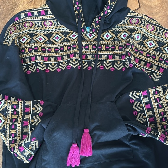 KAS designs Sequined Embroidered Hoodie size L - Picture 3 of 4